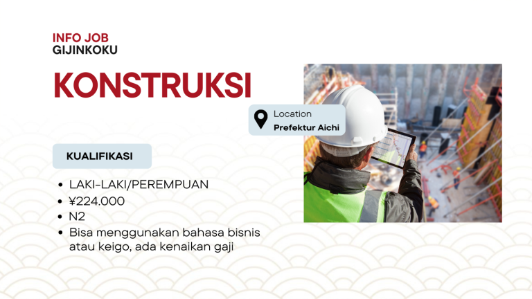 Lowongan Konstruksi di Prefektur Aichi