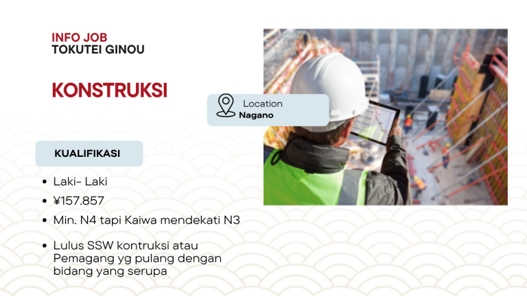 Lowongan Konstruksi di daerah Nagano