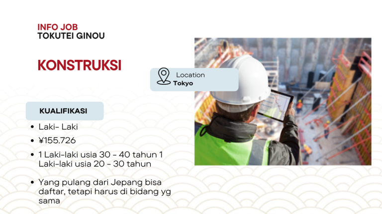 Lowongan Konstruksi di daerah Tokyo