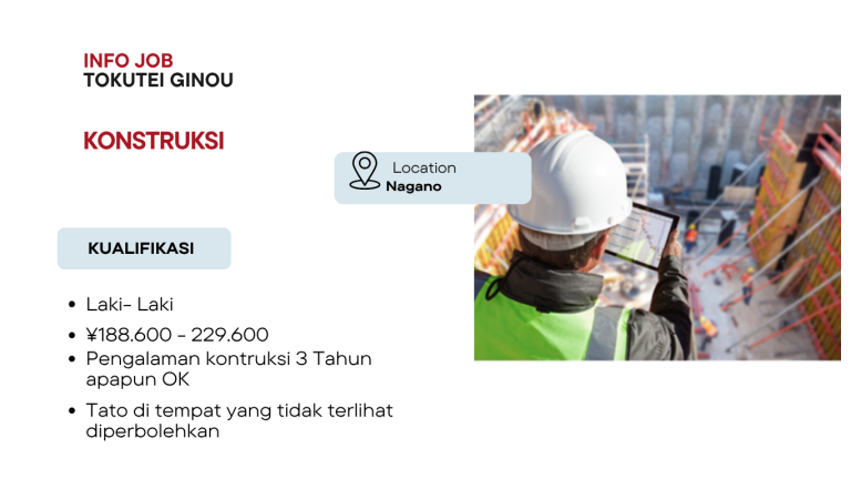 Lowongan Konstruksi di Nagano