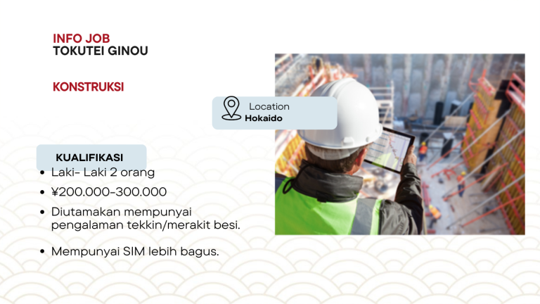 Lowongan Konstruksi di Hokaido